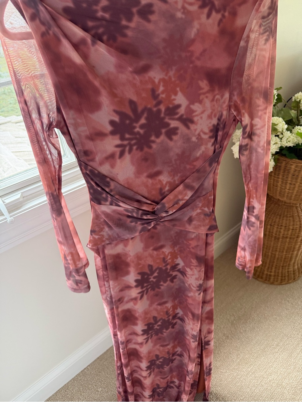 Petal & Pup Dress Long Sleeve Nash Floral Maxi in Rust Pink